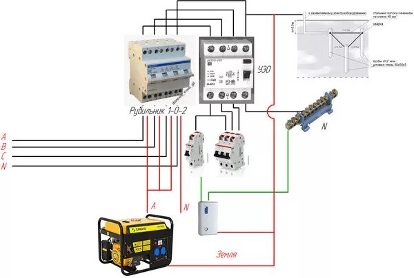 Подключение генератора в электрощит Ответы Mail.ru: Подключение генератора