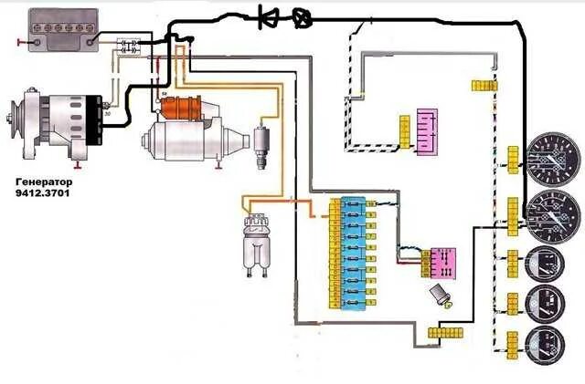 Подключение генератора ваз 2107 инжектор Картинки СХЕМА ПОДКЛЮЧЕНИЯ ГЕНЕРАТОРА ВАЗ 2107
