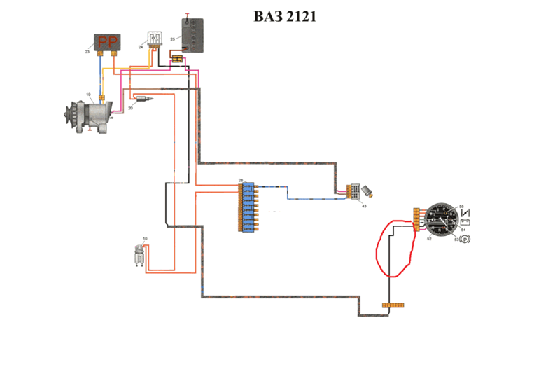 Подключение генератора ваз 21213 Ответы Mail.ru: Лапа заряда аккумулятора ваз 2121