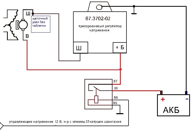 Подключение генератора ваз через реле Выносной РР и прочие доработки генератора. - Nissan Terrano R50, 3,2 л, 1997 год