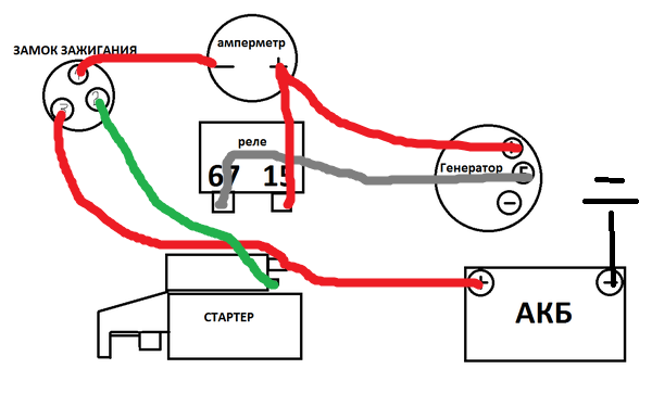 Подключение генератора юмз 6 Схема подключения стартера юмз 6 - 80 фото