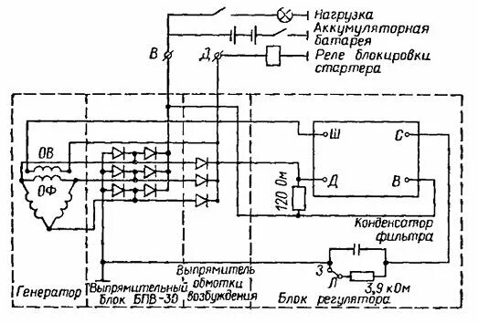 Подключение генератора юмз 6 схема Схема электропроводки юмз 6 цветная с стартером