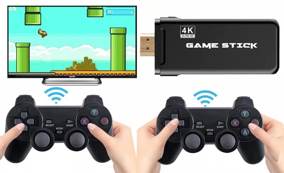 Подключение гейм стик лайт к телевизору game stick lite 4k джойстики перестали сопряжатmся с приставкой 2024 GamesToys 1