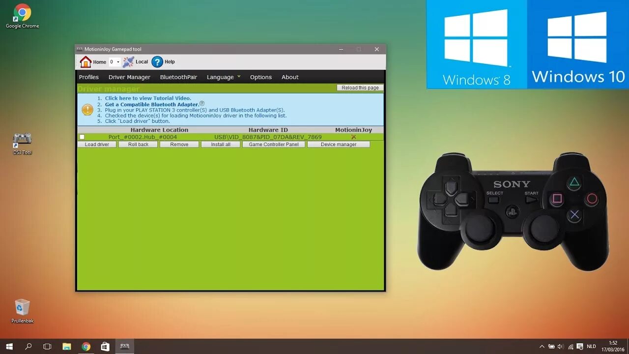 Подключение геймпада к пк windows 10 Connect PS3 controller to PC: Fastest method (Windows 10/8) - YouTube