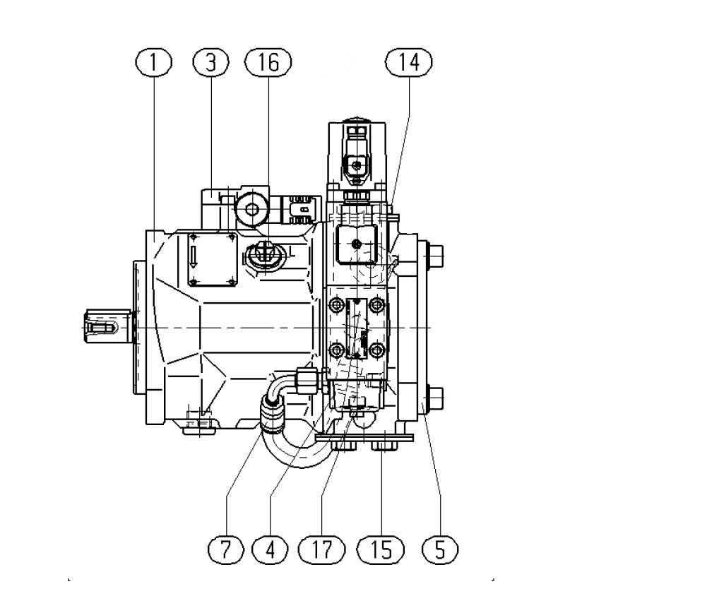 Подключение гидравлического насоса A10VSO100DFEO-31R-PPA12KC3-SO487 spare parts MH Hydraulics