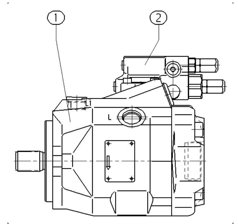 Подключение гидронасоса без аккумулятора A10VO45 DFR/52R-VSC64N00 spare parts MH Hydraulics