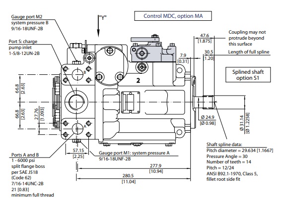 Подключение гидронасоса без аккумулятора Гидронасос Sauer Danfoss 90R100