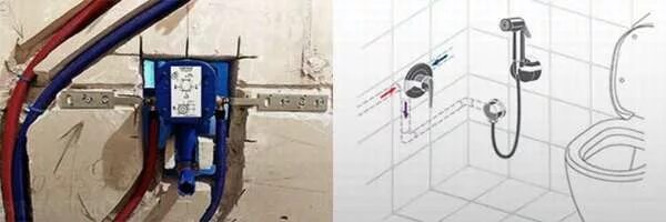 Подключение гигиенического душа без смесителя Размеры гигиенического душа скрытого монтажа в туалете