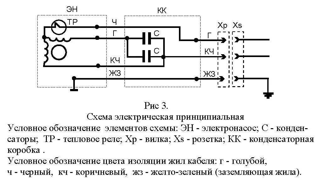 Подключение глубинного насоса электрическая Схема подключения насоса "Водолей" с конденсатором- лучшее решение для организац