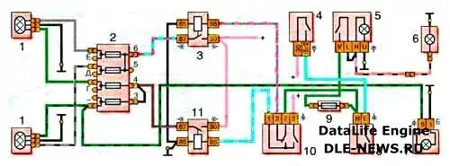 Подключение головных светодиодных фар на оку 1113 Картинки СХЕМА ВАЗ 1111 ОКА