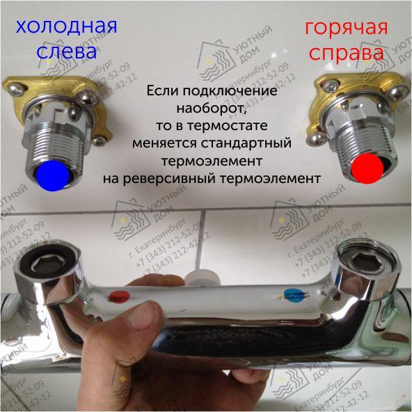 Подключение горячей воды справа Реверсивный термоэлемент 3/4 GROHE - Уютный дом и Компания