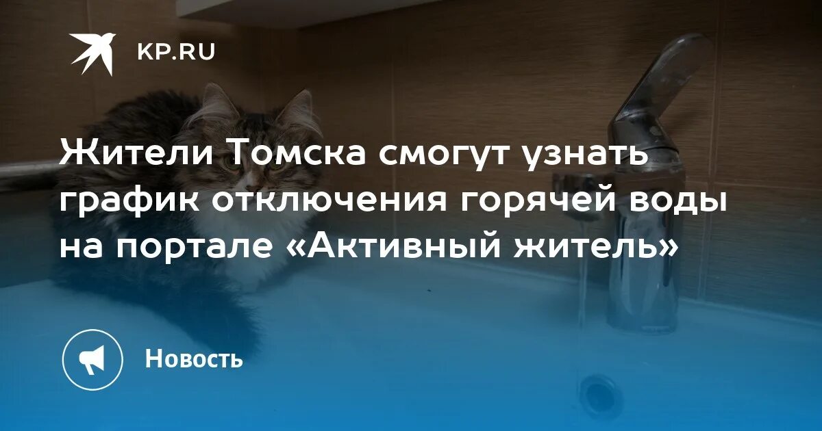 Подключение горячей воды томск Жители Томска смогут узнать график отключения горячей воды на портале "Активный 