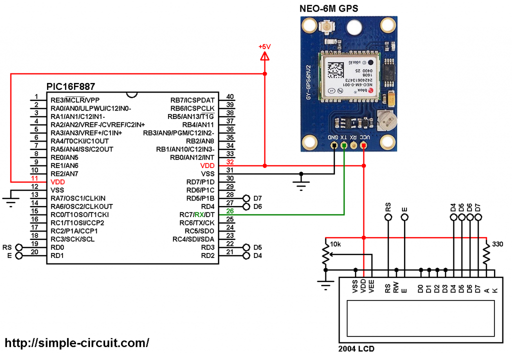 Подключение gps к компьютеру GPS Clock with PIC microcontroller and NEO-6M module mikroC Projects