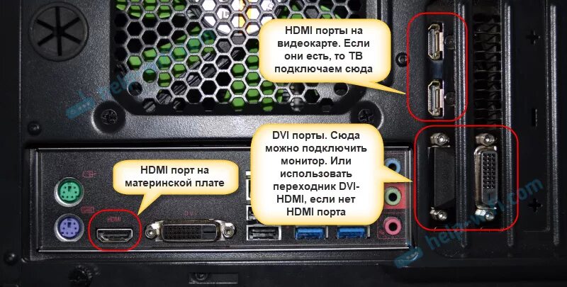 Подключение графического монитора к компьютеру Как подключить телевизор к компьютеру через HDMI