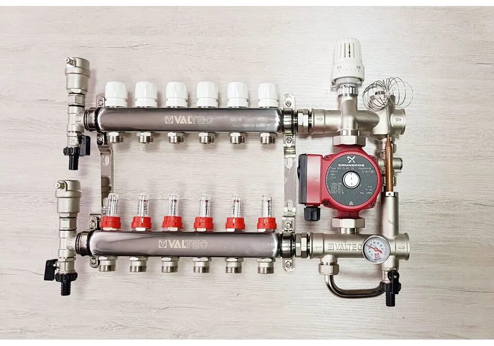 Подключение гребенки теплого пола uni fitt Отопление, сантехника