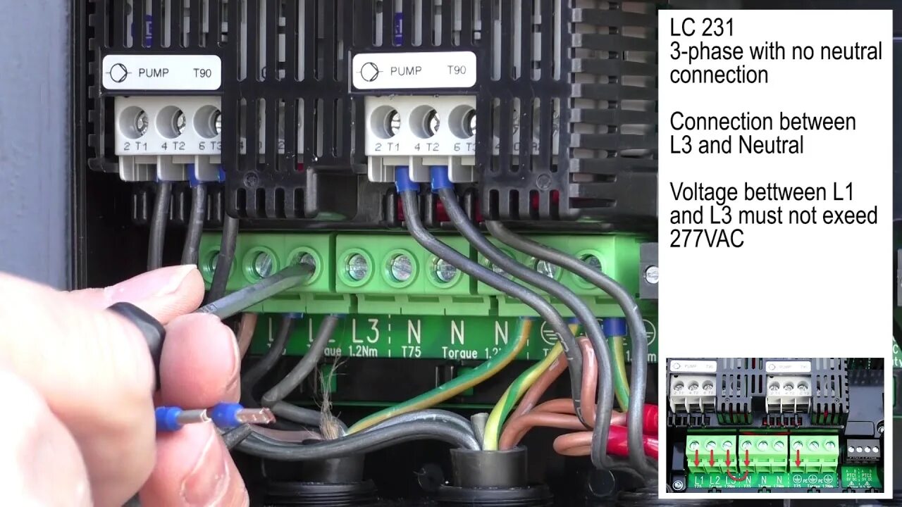 Подключение grundfos 2 LC 231 Power Connection - YouTube