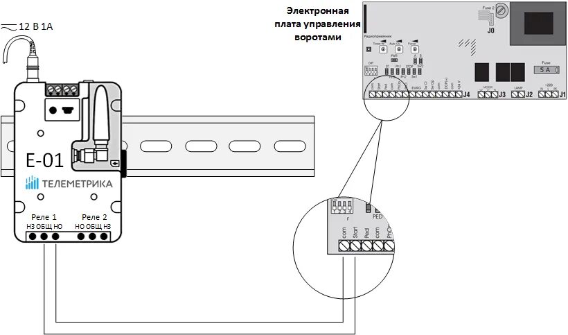 Подключение gsm 3 Подключение GSM контроллера к шлагбауму DoorHan Barrier Pro- Телеметрика