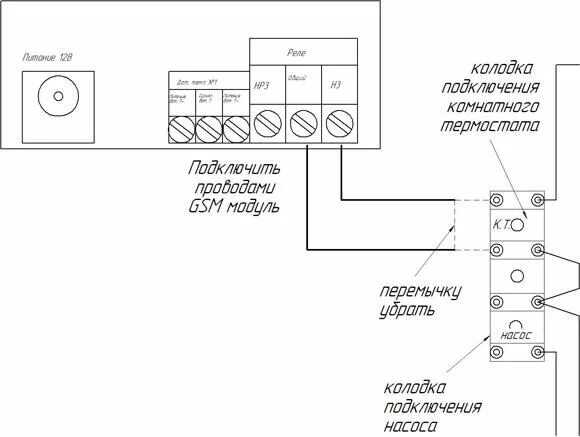 Подключение gsm модуля к котлу Схемы подключения котлов ЭРДО