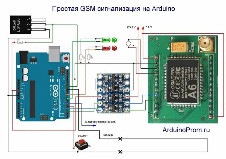 Подключение gsm модуля к сигнализации Простая GSM сигнализация на Arduino Сигнализация, Электроника, Электротехника