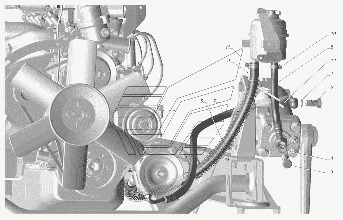Подключение гур газель 405 двигатель 2705-3408001. Установка трубопроводов и шлангов гидроусилителя руля ГАЗ-3302 (с 