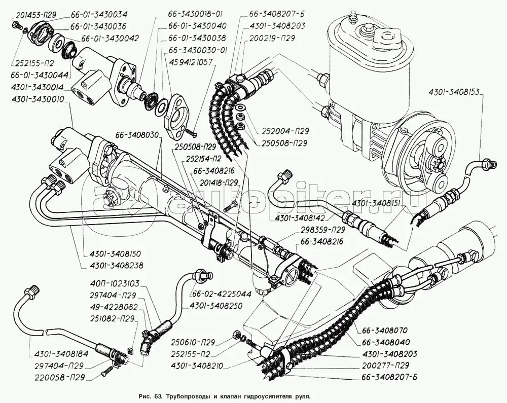Подключение гур на газ 3309 нового образца Трубопроводы и клапан гидроусилителя руля ГАЗ-4301 - купить, цены в интернет-маг