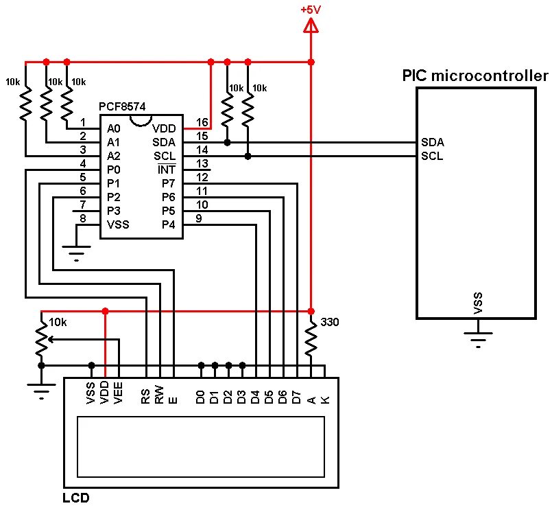 Подключение hd44870 по 4 i2c I2C LCD driver for CCS PIC C compiler