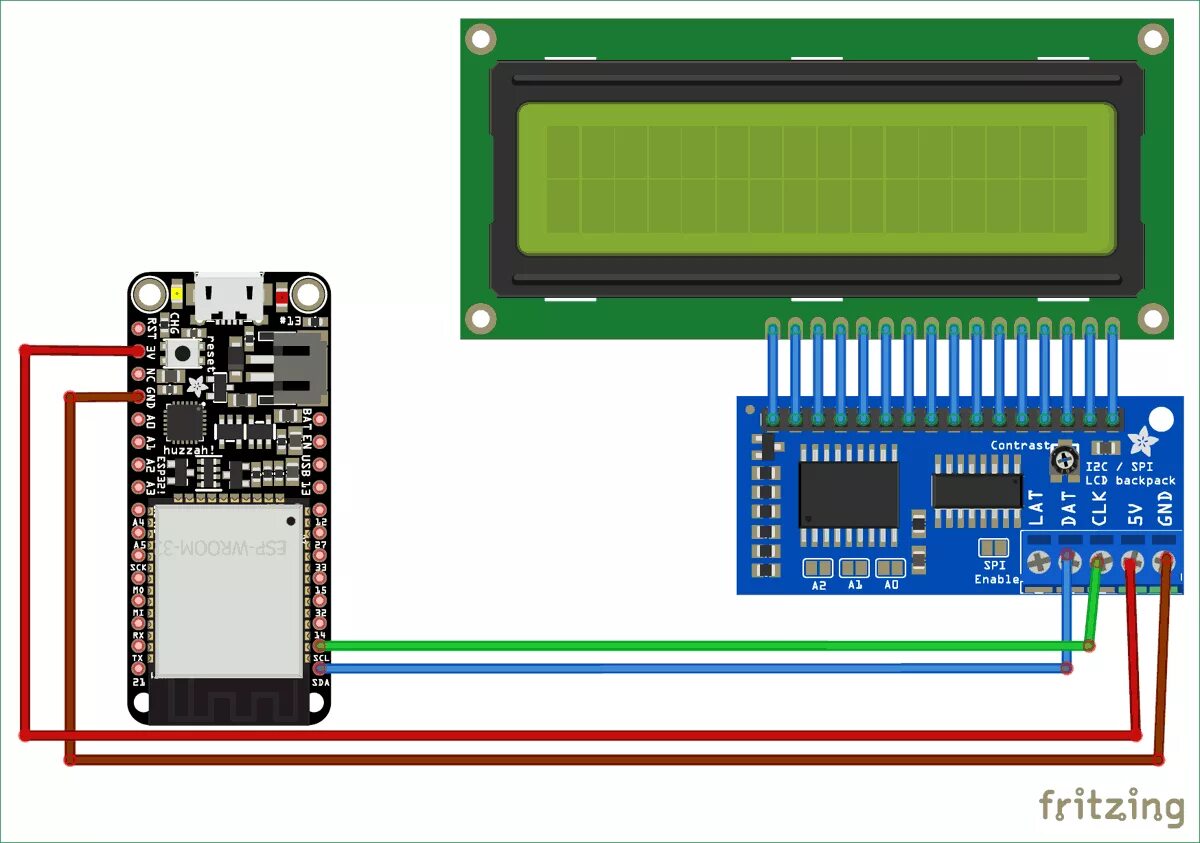 Подключение hd44870 по 4 i2c Подключение ЖК дисплея 16x2 к ESP32 по интерфейсу I2C: схема и программа