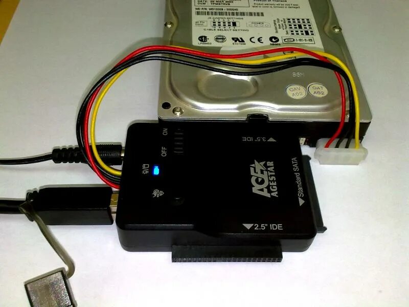 Подключение hdd 3.5 через usb AGESTAR 3FBCP1 на все разъемы мастер! - обзор товара Адаптер-переходник AgeStar 