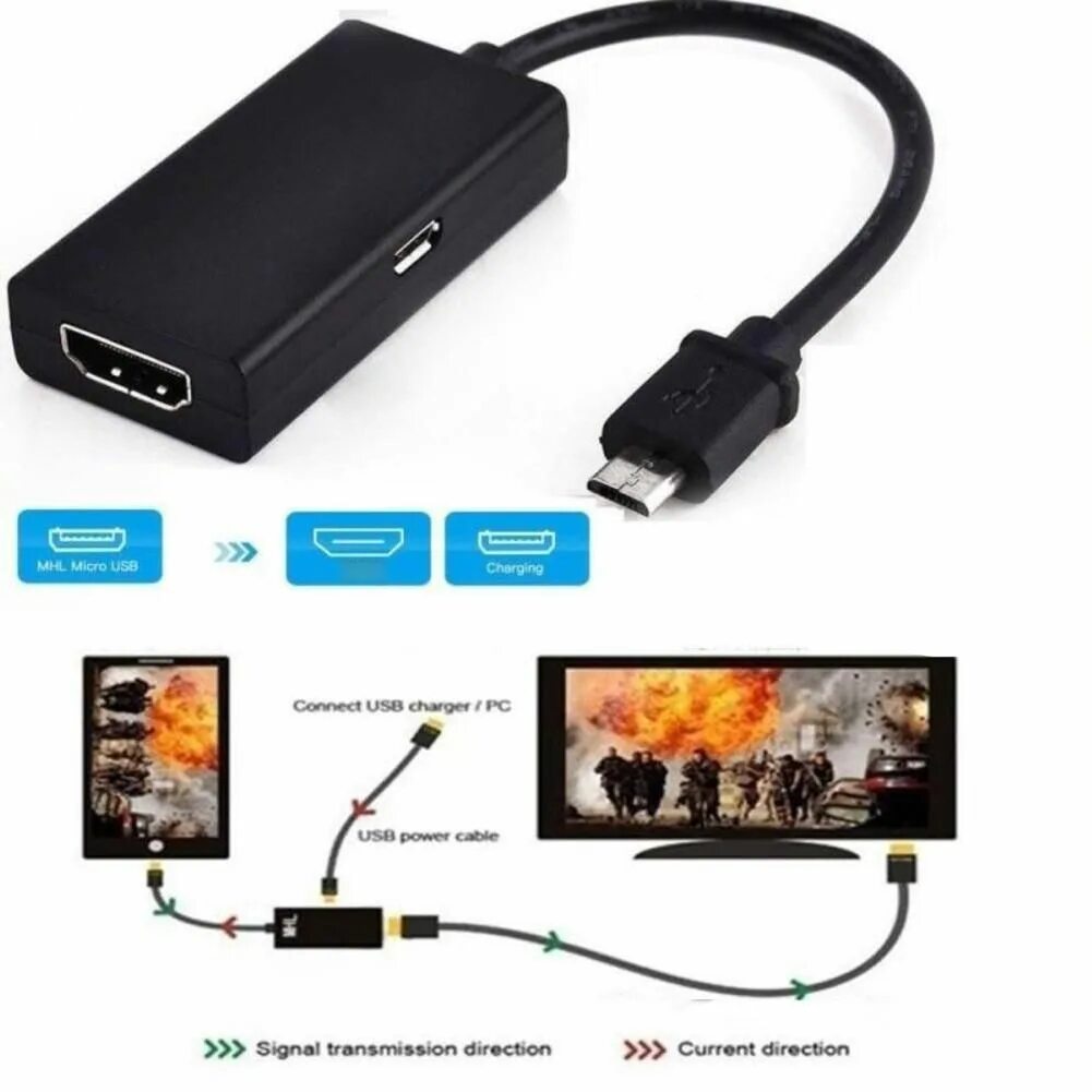 Подключение hdmi через type c Характеристики Универсальный кабель Mhl Micro Usb для кабеля HDMI 1080 P Hd TV а