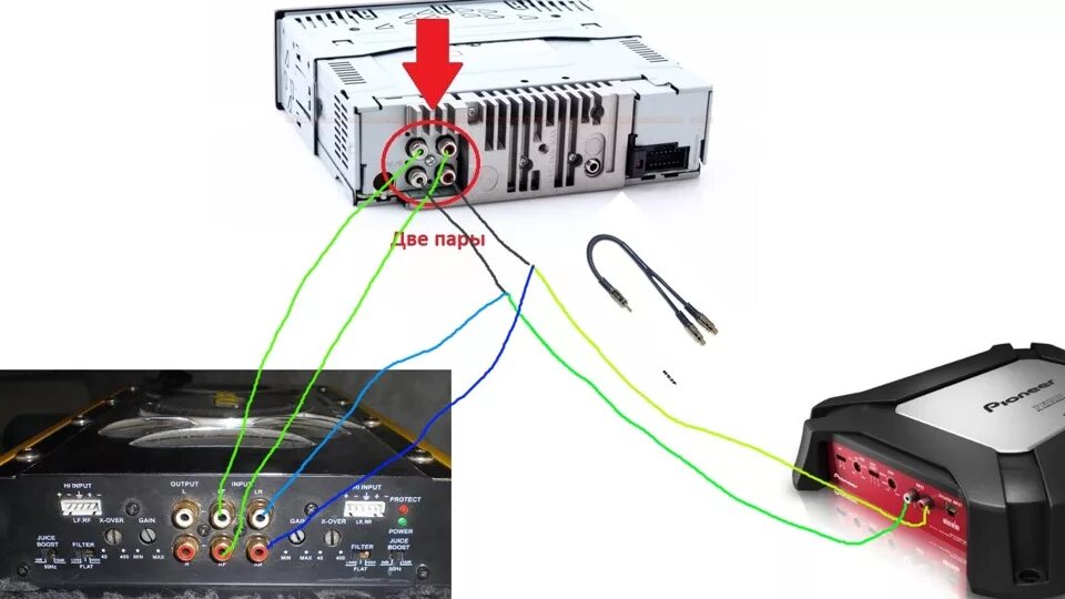 Подключение hdmi к магнитоле подключение двух усилков (4х канальника и моноблока) на магнитолу с 4мя выходами