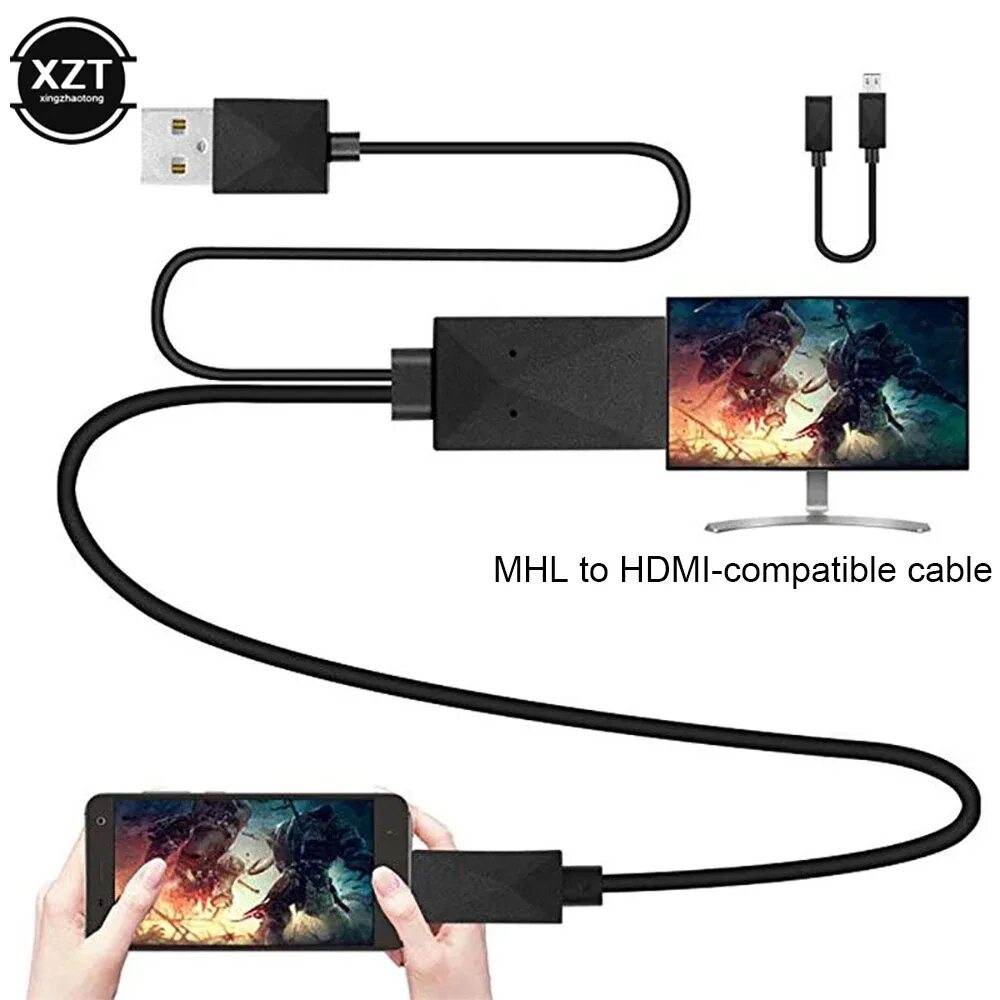 Подключение hdmi к телефону андроид Micro USB MHL к HDMI-совместимый кабель 5 Pin & 11 Pin 1080P HD TV кабели адапте