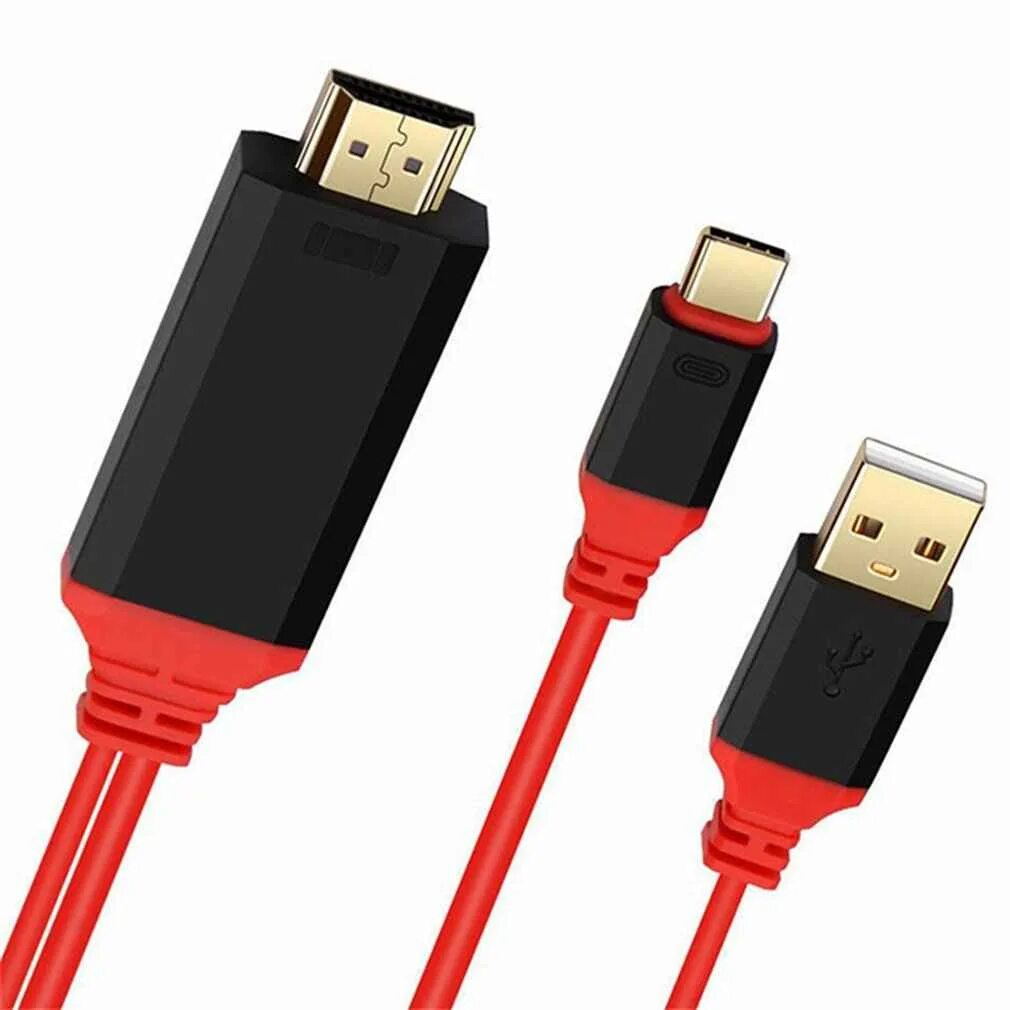 Подключение hdmi к телефону type c Кабель Type-C - HDMI 1.8m красного цвета купить с гарантией. Цены ниже Китая!