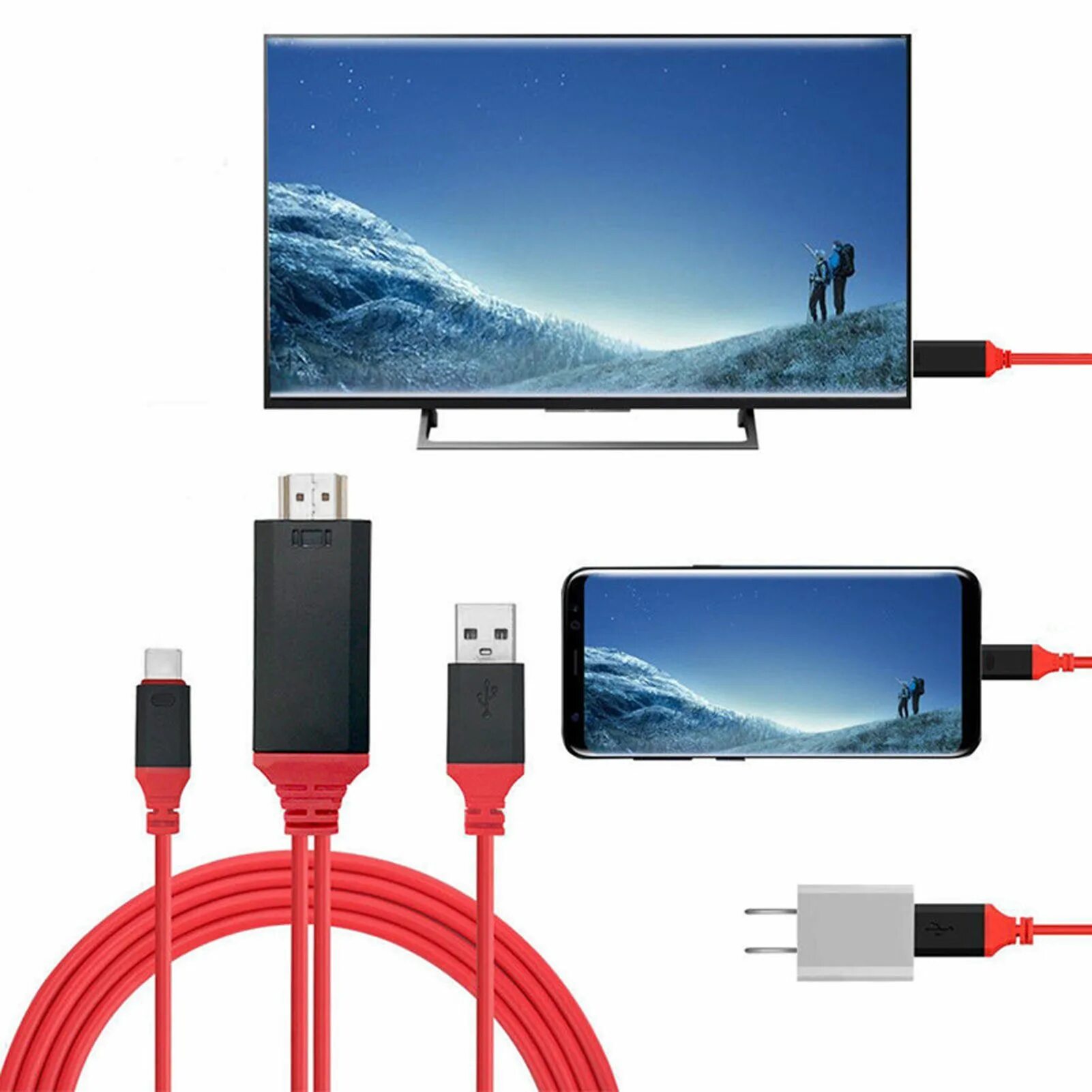 Подключение hdmi к телефону type c Кабель 24112100999_TEECH_K6W8O5 - купить по низкой цене в интернет-магазине OZON