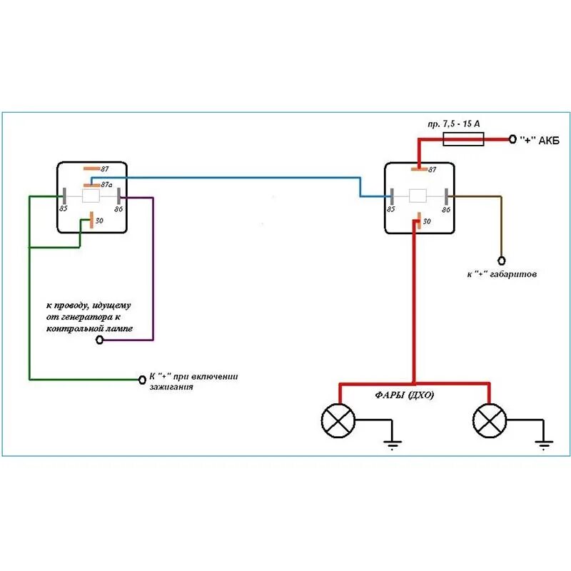 Подключение ходовых огней от генератора Картинки ПОДКЛЮЧЕНИЕ ДХО ОТ ГЕНЕРАТОРА