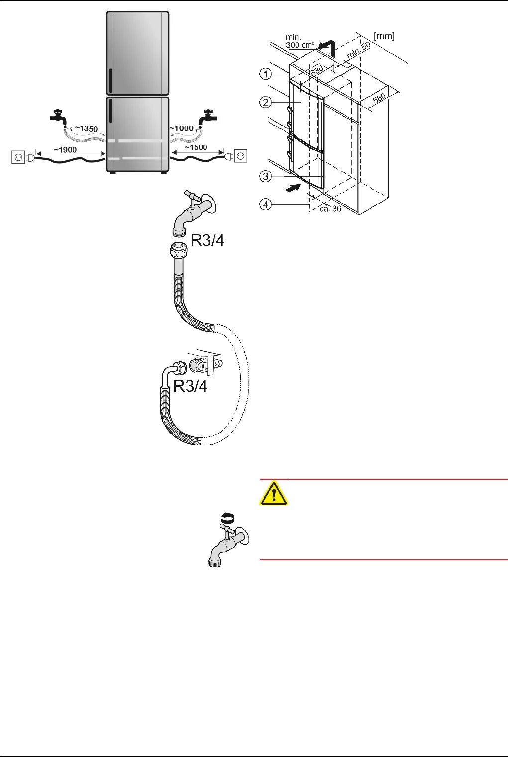 Подключение холодильника воде Bedienungsanleitung Liebherr k 4220 21 (Seite 18 von 26) (Englisch)