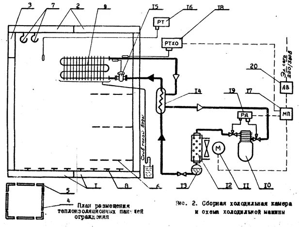 Подключение холодильных камер схема Схемы холодильного оборудования