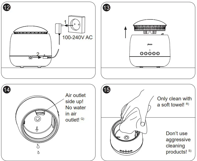 Подключение humidifier 2 Alecto BC23 Humidifier Baby Room 3 in 1 User Guide