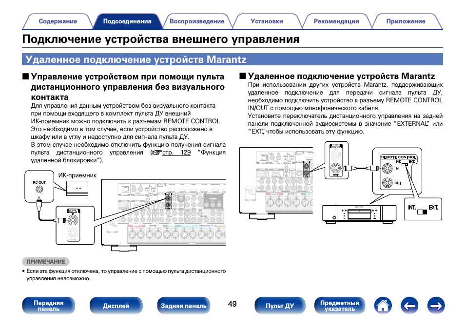 Подключение и настройка устройств Marantz SR6008: Instruction manual and user guide, Подключение поворотного стола