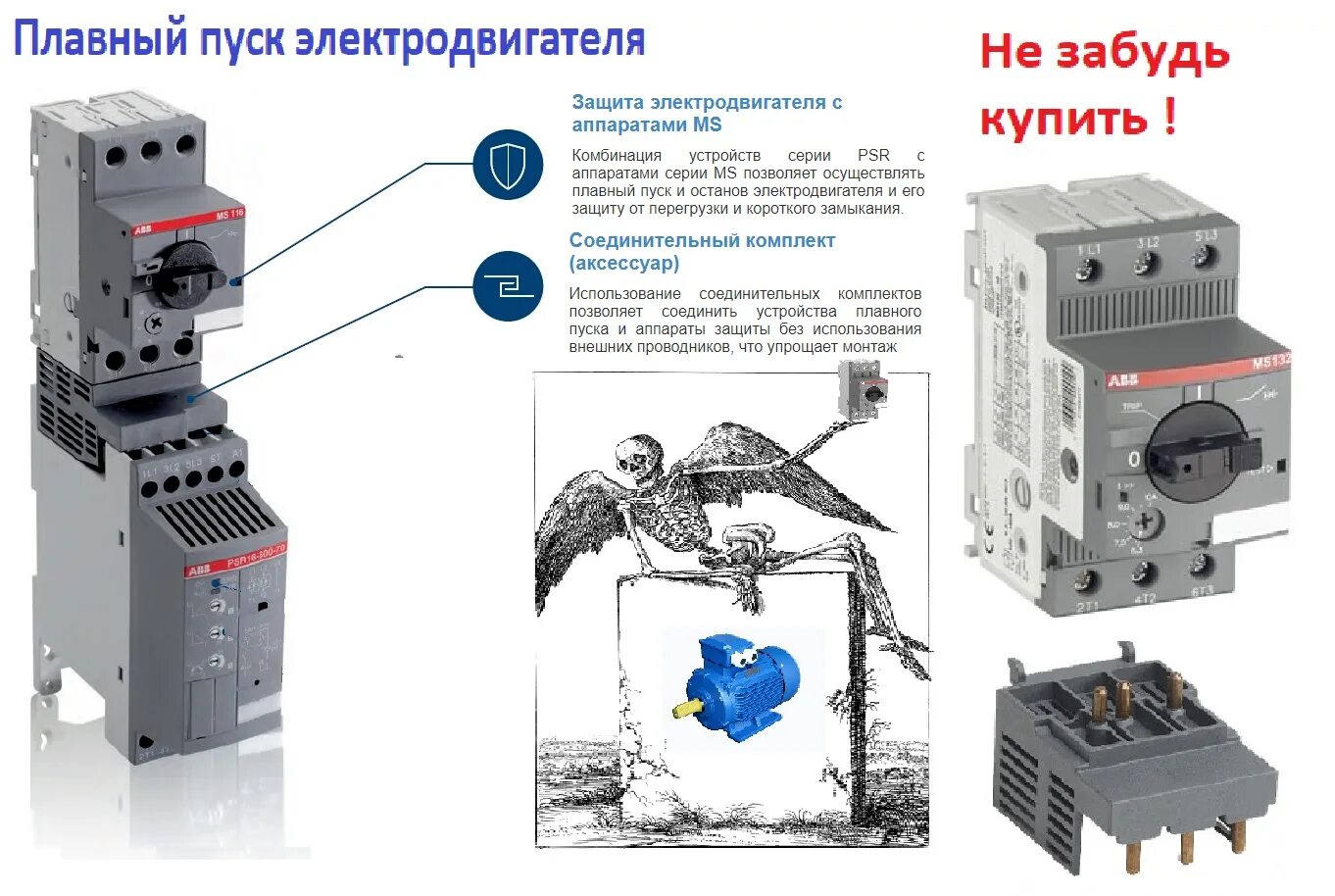 Подключение и настройка устройства плавного пуска Устройство плавного пуска ABB PSR60-600-70 цена купить