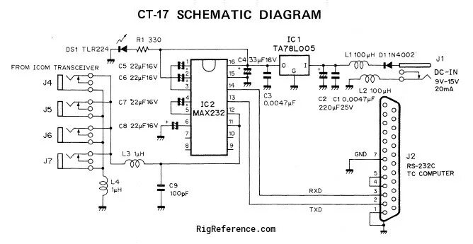 Подключение icom к компьютеру ICOM CT-17, CI-V Level Converter RigReference.com