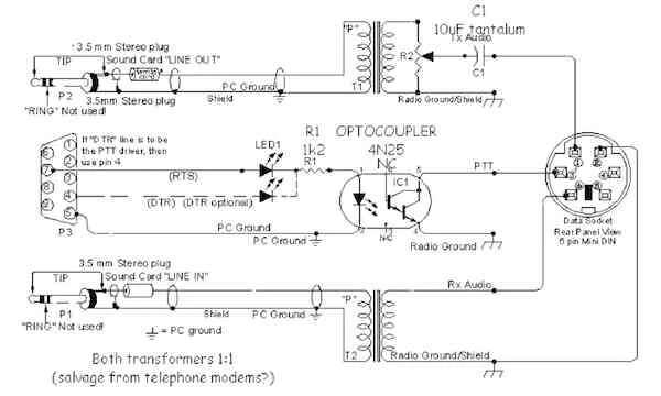 Подключение icom к компьютеру Audio interface Amateur Radio - PEØSAT