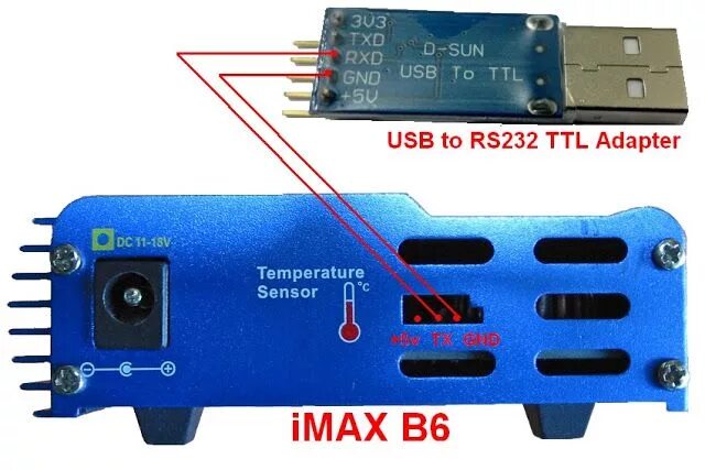 Подключение imax к компьютеру iMAX B6 USB e Sensor de Temperatura Este foi o Carregador e Balanceador de Bater