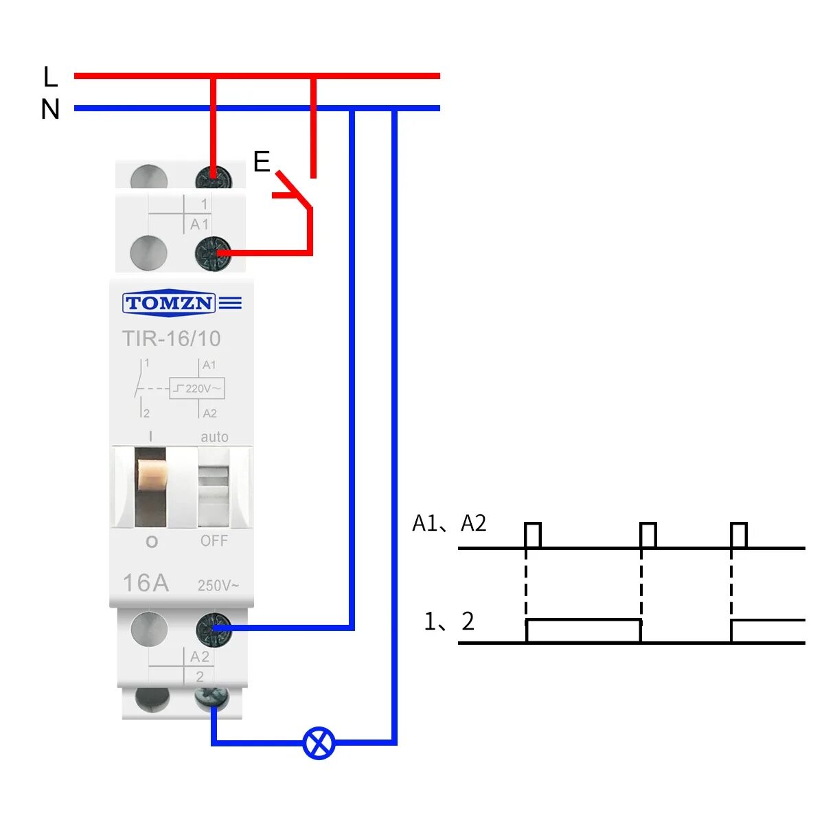 Подключение импульсного реле Реле импульсное TOMZN, 16 А, 220 В переменного тока, В переменного тока АлиЭкспр