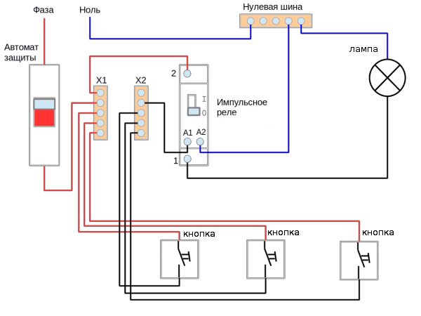 Подключение импульсных выключателей Комментарии пользователя Артем - Хабр Q&A