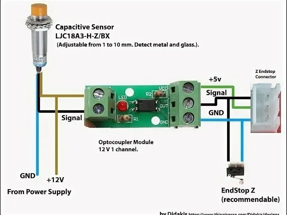 Подключение индукционного датчика How an Octocoupler works in 3D printing auto bed leveling sensor Anet Creality -