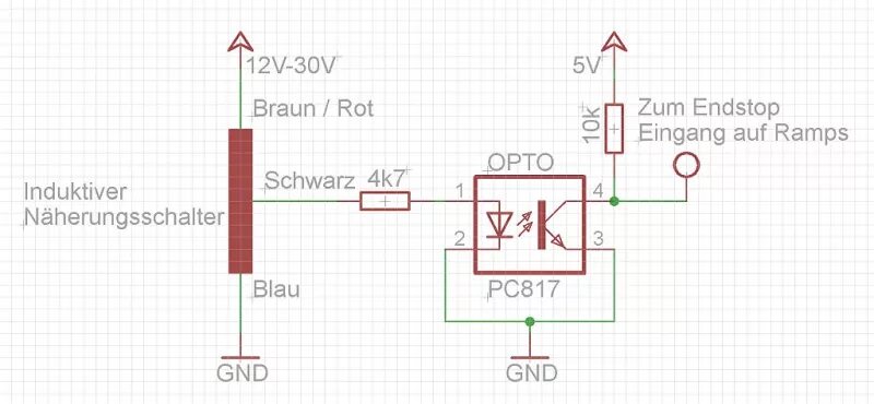 Подключение индукционного датчика к 3д принтеру NPN Sensor direkt ans RADDS?