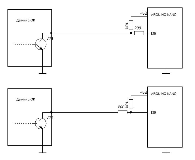 Подключение индуктивного датчика к ардуино Схема подключения датчика с открытым коллектором Аппаратная платформа Arduino