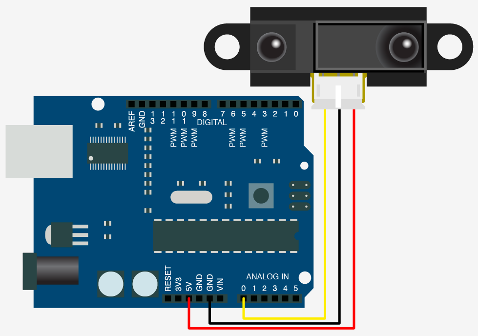 Подключение инфракрасного датчика расстояния ардуино Arduino радар на оптическом датчике SHARP 2Y0A21 Алексей Кретов Дзен