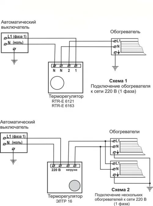 Подключение инфракрасного обогревателя баллу bigh 3 Терморегулятор Eberle, купить в Твери с доставкой в интернет-магазине www.kotly-