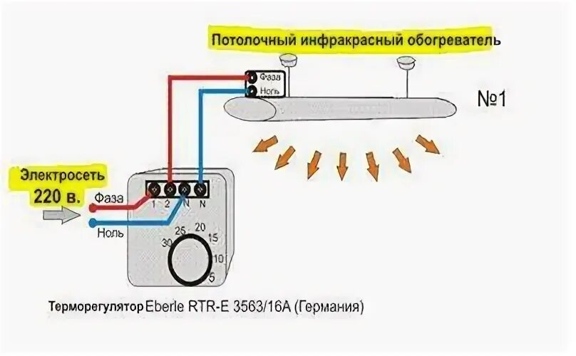 Подключение инфракрасного обогревателя через терморегулятор Картинки КАК РАБОТАЕТ ТЕРМОРЕГУЛЯТОР НА ОБОГРЕВАТЕЛЕ